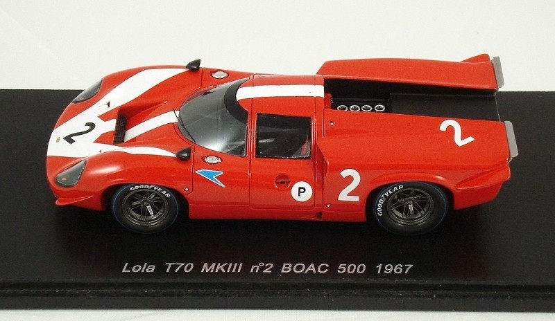 Spark 1/43 Lola T70 Mk3 6Th Boac 500 1968 2 J.Bonnier/S