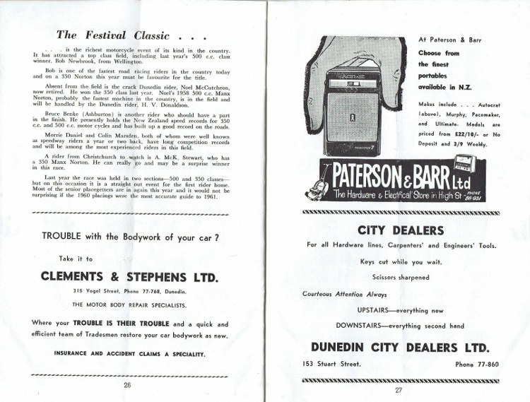 Name:  Programme Dunedin Festival 1961 #14 p26, 27 Festival Classic motorcycles CCI15092016_0013 (750x5.jpg
Views: 1519
Size:  135.2 KB