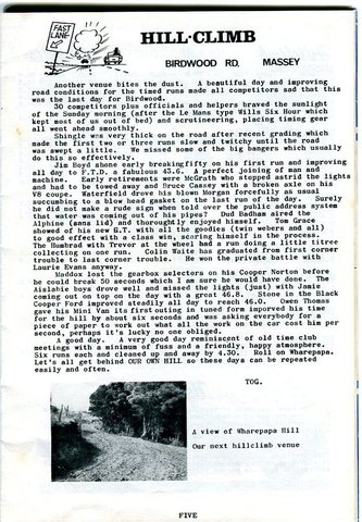 Name:  NSCC #247 1964 ! Birdwood Rd last  Hill Climb new venue Wharepapa Bob Homewood.jpg
Views: 730
Size:  67.6 KB