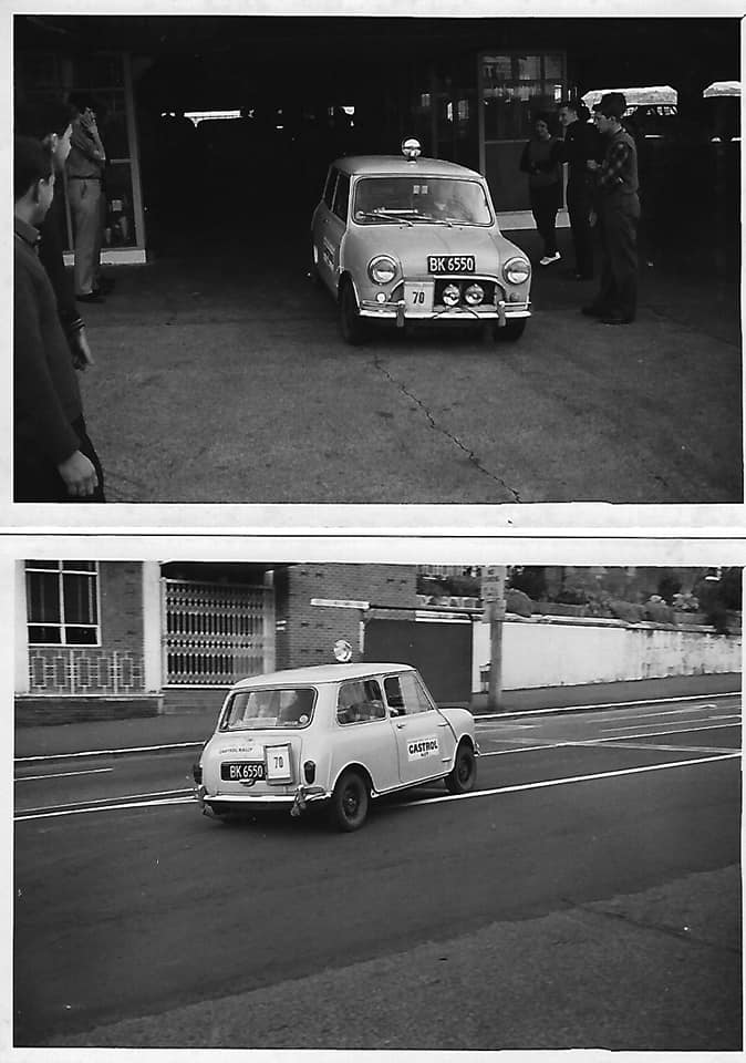 Name:  NSCC 1965 #25 Castrol Rally 1965 Auckland start Farmers Car Park. Myself JLL 1964 Mini 848cc (fi.jpg
Views: 1559
Size:  64.1 KB