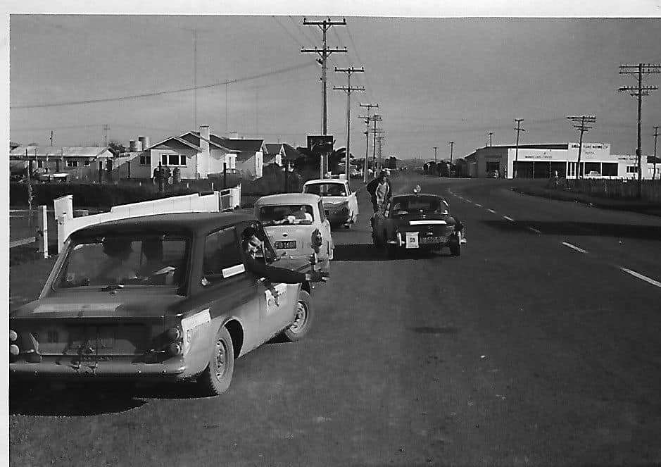 Name:  NSCC 1965 #3 Castrol Rally 1965 Wayne Jones  Control in  Ngatea. In front Gerry Smaller, John Mc.jpg
Views: 2260
Size:  59.6 KB