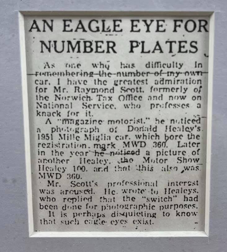 Name:  AH 100 #349 1952 Newspaper article re number plate DMH Scott framed Paul O'neill.jpg
Views: 1025
Size:  68.6 KB