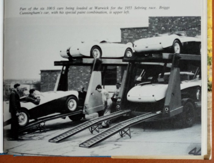 Name:  Sebring 1955 #032 Loading the 100S cars AH Book The Specials Page 123 Geoff Healey  (700x535) (2.jpg
Views: 998
Size:  96.6 KB