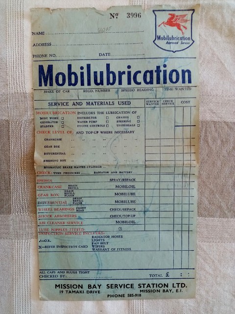 Name:  NZ Number Plates #333 Mission Bay Service Station Invoice 1950's Front arch L J Tuffey Jeff Tuff.jpg
Views: 1453
Size:  132.9 KB