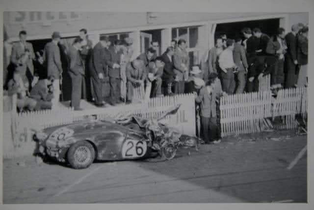 Name:  AH 100S #335 NOJ393 The works car #26 Le Mans 1955 The accident against wall .jpg
Views: 333
Size:  33.5 KB