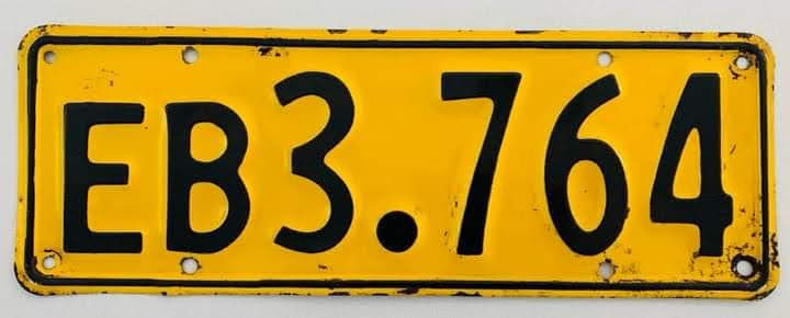 Name:  NZ Number Plates #563 1961 - 65 EB3.764 heavy vehicle Black on yellow Dot symbol Fb Lew Redwood .jpg
Views: 705
Size:  34.6 KB