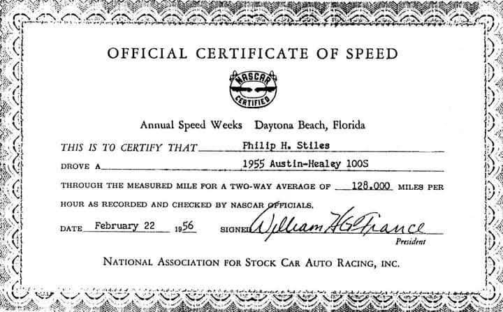 Name:  AH 100S #451 Philip Styles 100S Daytona Beach Sprints 1956 Certificate 128 mph 22 Feb 1956 AH ar.jpg
Views: 272
Size:  54.9 KB