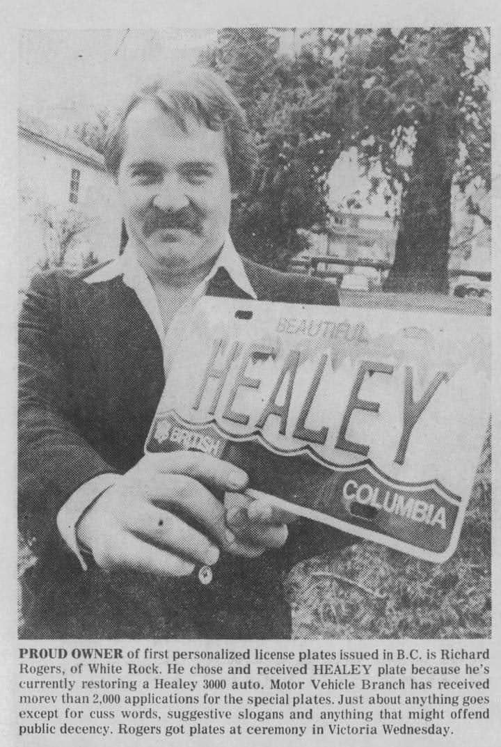 Name:  Healey Number Plate Victoria Times - Colonist paper 6 Dec 1979 AHOBC.jpg
Views: 279
Size:  114.2 KB