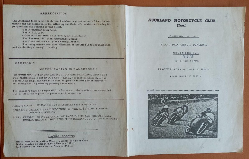 Name:  Pukekohe 1963 #104 Motorcycle Races Nov 1963 Programme covers L Gleeson .jpg
Views: 273
Size:  115.9 KB