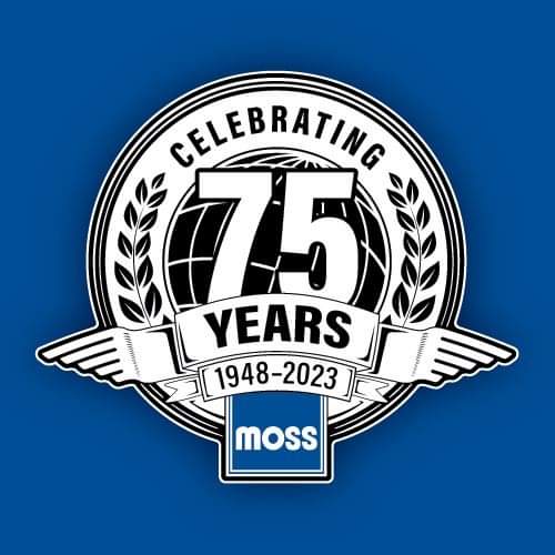 Name:  Logo #175 Moss Motors 75 Years 1948 - 2023 Crest Blue.jpg
Views: 571
Size:  34.1 KB