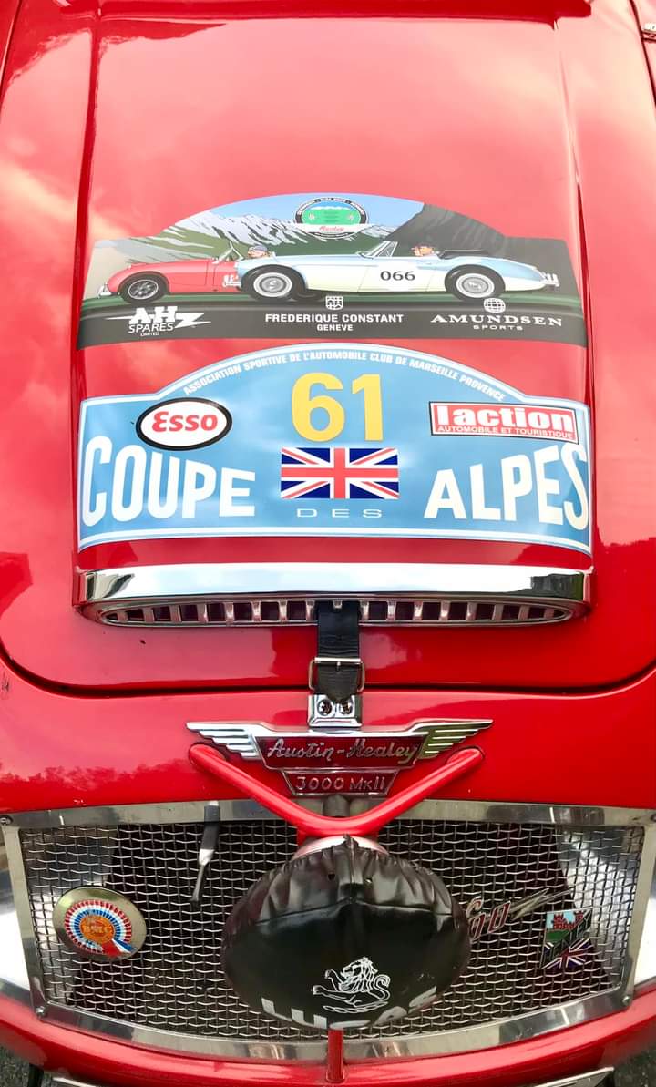 Name:  AH 3000 #2023 AH 3000 Mk 11 Rally w Coupe Des Alps #61 sign - bonnet Clas Arleskar.jpg
Views: 226
Size:  104.2 KB