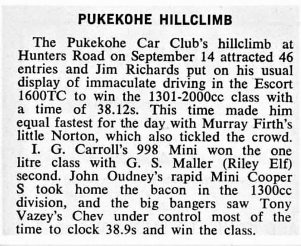 Name:  PCC 1970 #073 B PCC Hill Climb Hunters Rd Patumahoe Report 153 kb M Fistonic.jpg
Views: 188
Size:  152.9 KB