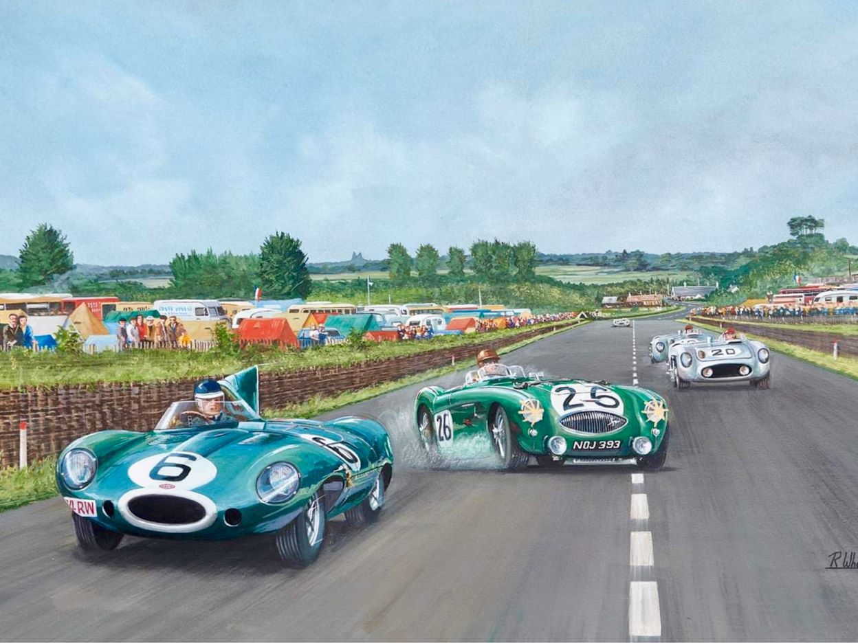 Name:  AH 100S #024 B 1955 Le Mans Painting of the accident NOJ393 D Type and Merc 300SL 172 kb Keith P.jpg
Views: 263
Size:  172.1 KB