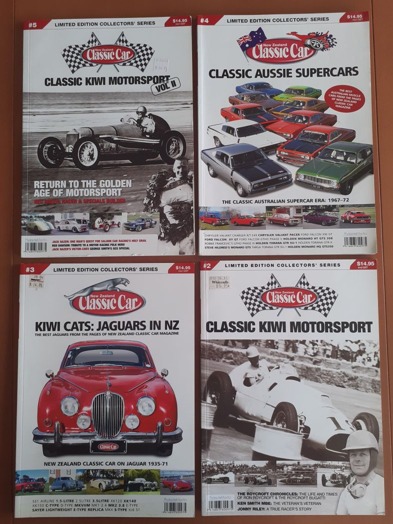 Name:  Motoring Books #497 NZ Classic Car Collectors Edition #2 #3 #4 #5 4 of set of 5 2004 - 2005 179k.jpg
Views: 203
Size:  179.1 KB