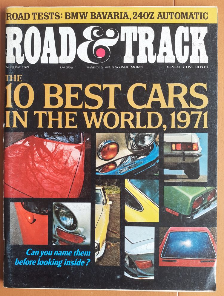 Name:  Motoring Books #620 Road and Track Aug 1971 Cover Vol 22 No 12 10 Best Cars McLaren 8E Can-Am 17.jpg
Views: 198
Size:  178.6 KB