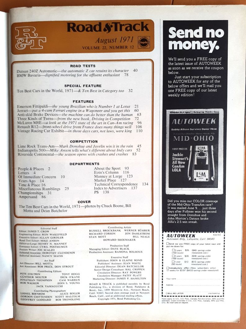 Name:  McLaren #078 Road and Track Aug 1971 Vol 22 No 12 Index page - 10 Best Cars McLaren 8E Can-Am ar.jpg
Views: 151
Size:  178.9 KB