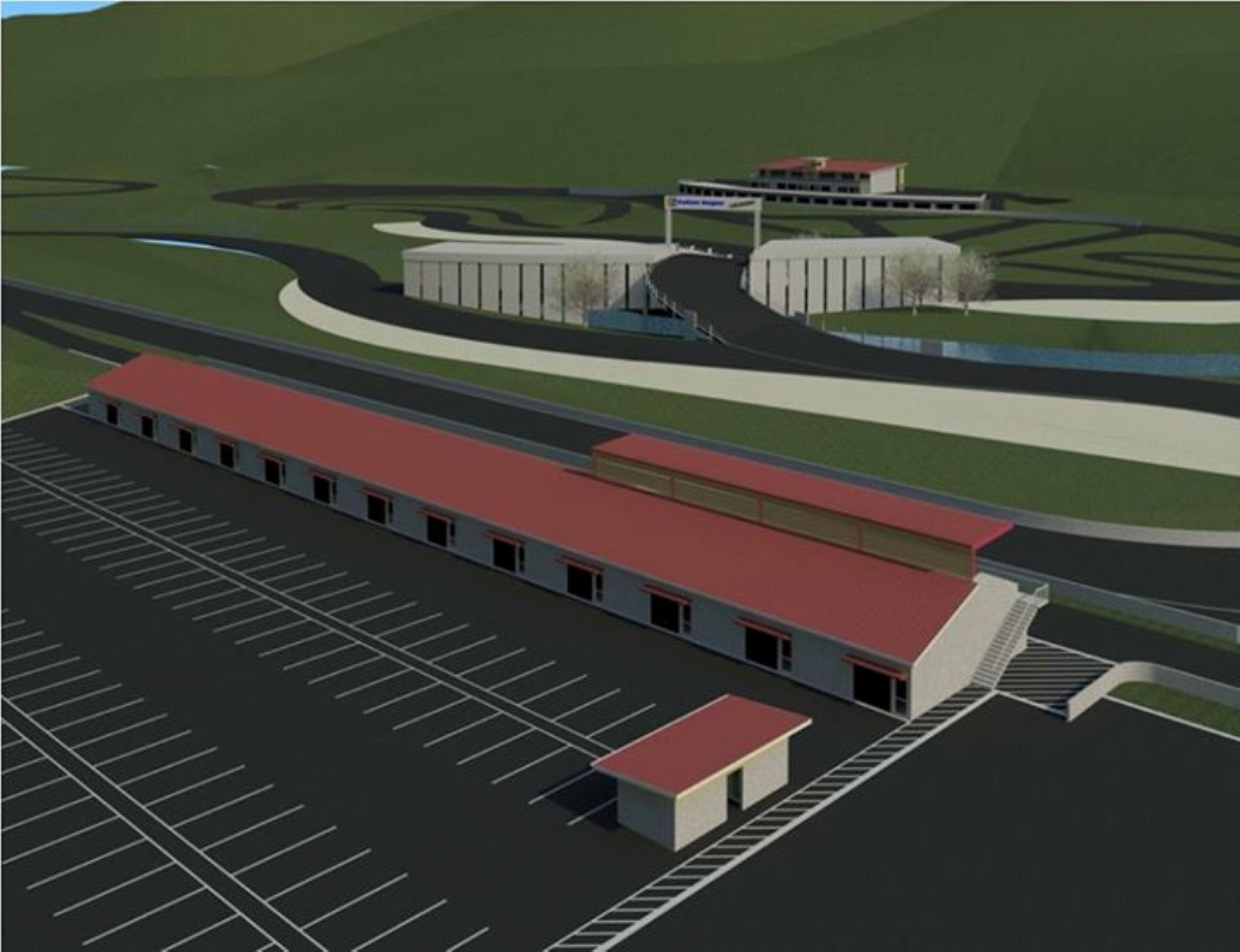 Name:  Motor Racing NZ #107 A render of some of the buildings at the Park. Pit building 1 in the foregr.jpg
Views: 122
Size:  169.2 KB