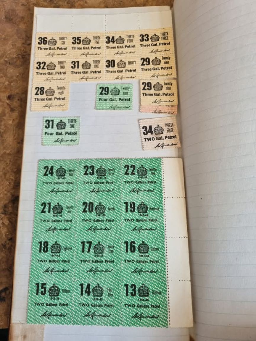 Name:  NZ Number Plates #346 Petrol Ration Coupons 2 3 and 4 Gallon stickers c 1948 arch NZ Memories.jpg
Views: 149
Size:  180.1 KB