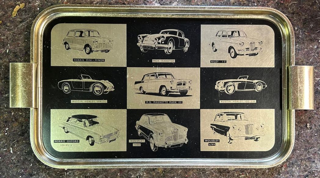 Name:  AH #034 BMC cars - Metal Tray AH Sprite and 100 Six w others c 1960 colln Karsten Stelk.jpg
Views: 483
Size:  180.0 KB
