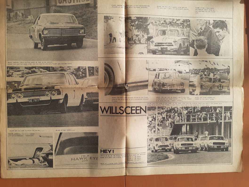 Name:  Pukekohe 1967 #0019 Autonews NZ Vol 1 No 9 Photo Wills 6 Hour Race photos Centre pages WILLSCEEN.jpg
Views: 139
Size:  179.7 KB