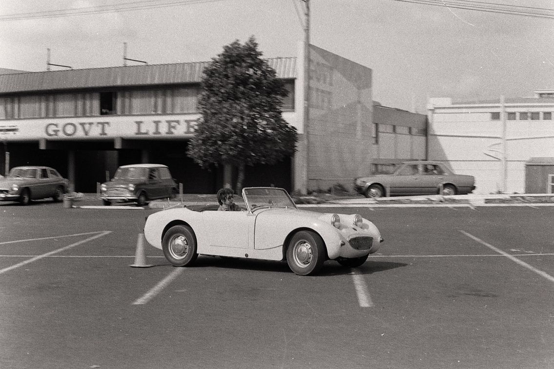 Name:  AH Sprite #380 VCC Gymkhana 1981 Austin Healey Sprite Mk1 - Diane B in Sprite arch Keith Humphre.jpg
Views: 50
Size:  178.6 KB