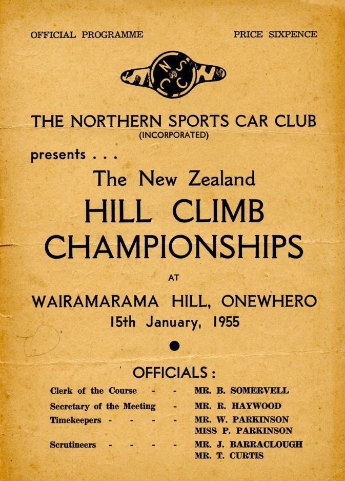 Name:  NSCC 1955 #238 1955 15 January NSCC NZ Hill Climb Champs Wairamarama Hillclimb Programme Cover M.jpg
Views: 617
Size:  149.8 KB